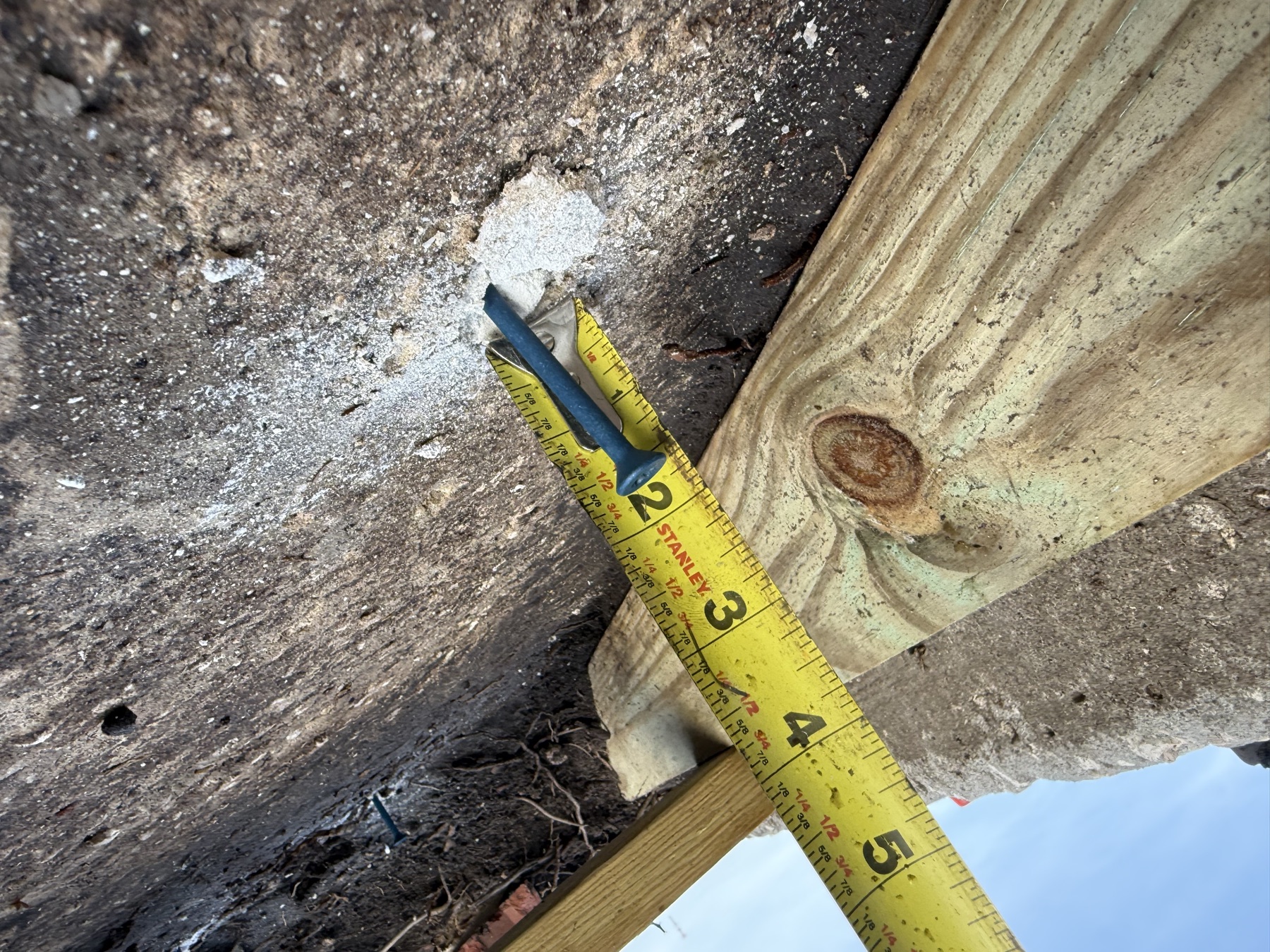 Measured preparation for a new concrete wall footing at Surrey Ridge