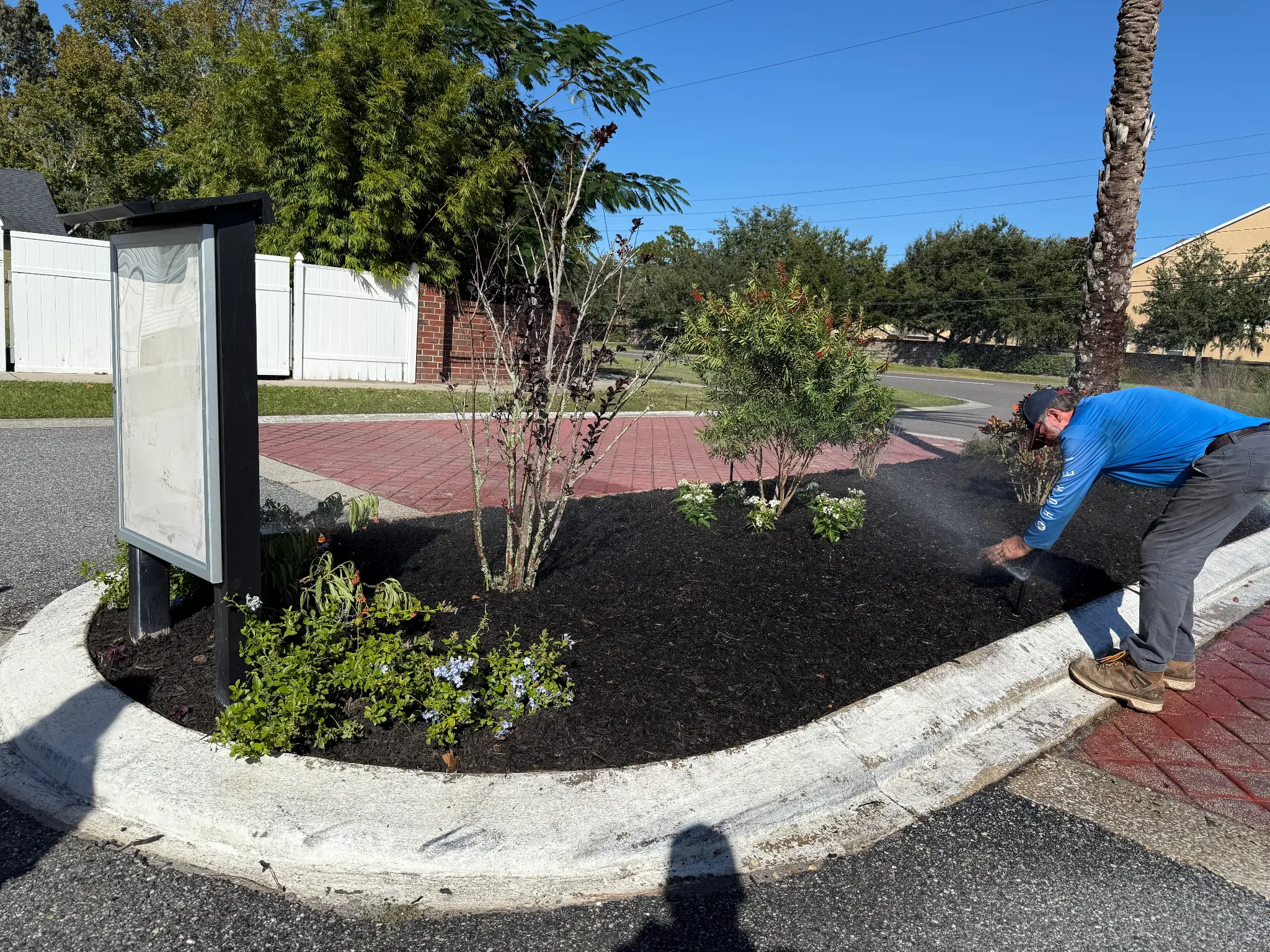 After: Orlando Camacho working on maintenance